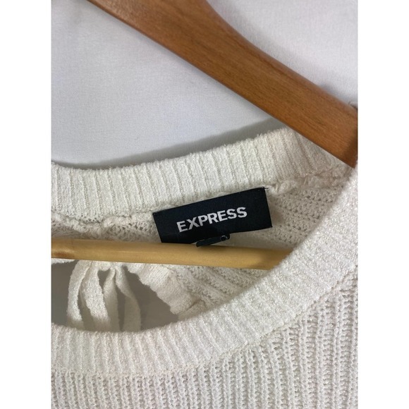 Express ribbed knit open back sweater S - Picture 4 of 6